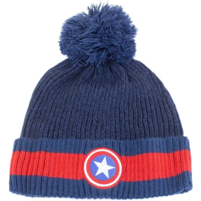 Afbeelding van Marvel Captain America Logo Blauw en Rood Pomponmuts