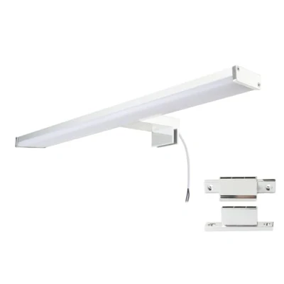 Afbeelding van Alpinaluz Led spiegellamp voor badkamer, 40 cm, 10 W, 1050 lm, neutraal wit licht, 4000 K, IP44, aluminium behuizing en houder van verchroomd polycarbonaat, montage op wandspiegel of