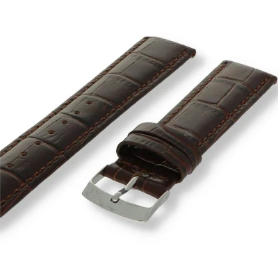 Afbeelding van Morellato horlogeband Samba X2704656032CR22 / PMX032SAMBA22 Croco leder Donkerbruin 22mm + standaard stiksel