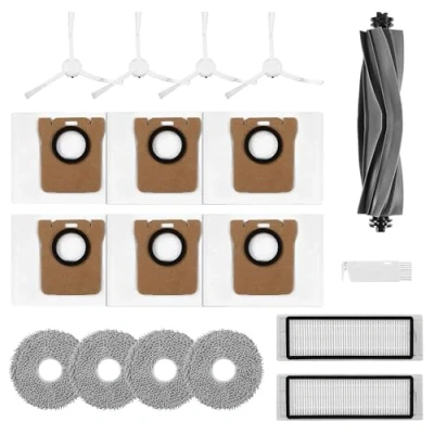 Afbeelding van Accessoireset compatibel met Dreame L10s Ultra/Dreame L10 Ultra, 1 x hoofdborstel, 2 filters, 4 dweildoeken, 6 stofzakken, zijborstels, reinigingsborstel