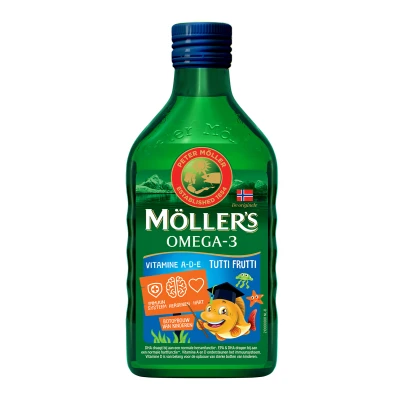 Afbeelding van Möller&#039;s Omega 3 Levertraan Tutti Frutti 250ml