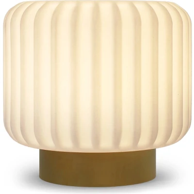 Afbeelding van Atelier Pierre Dentelles tafellamp sfeerlamp medium H15 cm klei voet oplaadbaar dimbaar indoor/outdoor