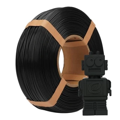 Afbeelding van eSUN PLA navulverpakking 1,75 mm oplaadfilament, 3D printfilament zonder snoer, precisie, spoel 1 kg (2,2 lb), snel filament voor high speed printers, zwart