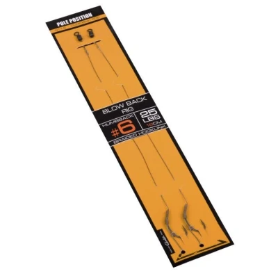 Image de Pole Position Blow Back Rig Taille d&#039;hameçon 6 (25lb) (2 pcs) Bas de ligne carpe