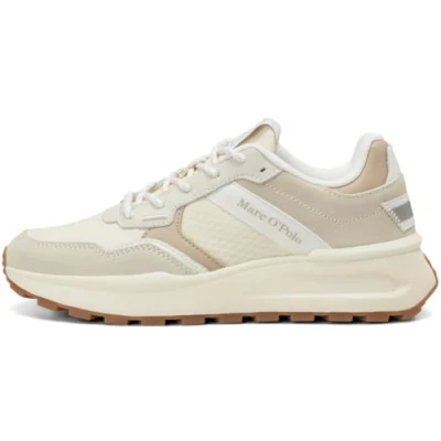Afbeelding van Marc O&#039;Polo MOD Egila Sneakers laag, Dames, Maat: 41, Natural cotton light silver Leer/ synthetisch