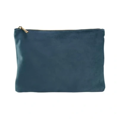 Afbeelding van BagBase Velvet Accessory Pouch BG715 BLUE TOPAZ