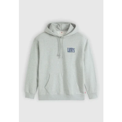 Afbeelding van Levi&#039;s Relaxed Hoodie met print Men&#039;s XL Grijs / Ssnl Serif Cowboy 3 Mid Tone Heather Grey