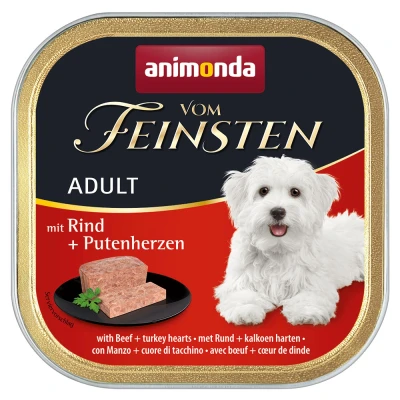 Afbeelding van 6x150g Graanvrij Rund &amp; Kalkoenhart animonda Vom Feinsten Hondenvoer