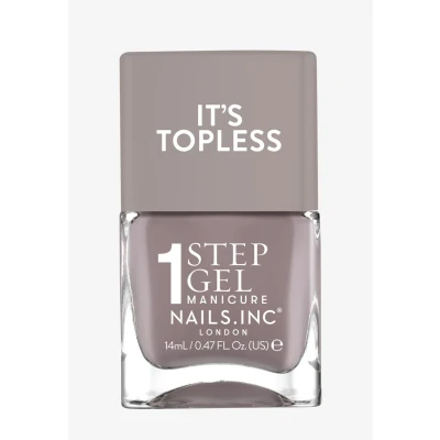 Afbeelding van Nails Inc Topless Megan (grijze paddenstoel) uv vrije gelnagellak manicure in 1 stap tot 8 dagen sneldrogend veganistisch &amp; 21 vrij voor kinderen en volwassenen zonder basislaag top