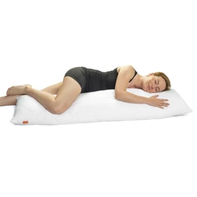 Afbeelding van sleepling 190109 zijslaapkussen microvezel, zwangerschapskussen, zacht borstvoedingskussen, 40 x 145 cm, wit