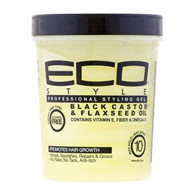 Afbeelding van Eco Styler Black Castor &amp; Flaxeed Oil Gel 946ml