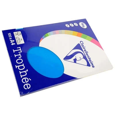 Image de Clairefontaine TROPHEE PPP Bleu turquoise A4 (210 x 297 mm) 80 g/m² 100 feuille(s) papier uni