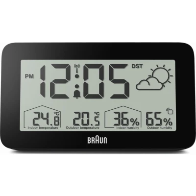 Afbeelding van Braun BC13BP DCF weerstation Zwart / 7.5 x 13.5 cm Kunststof
