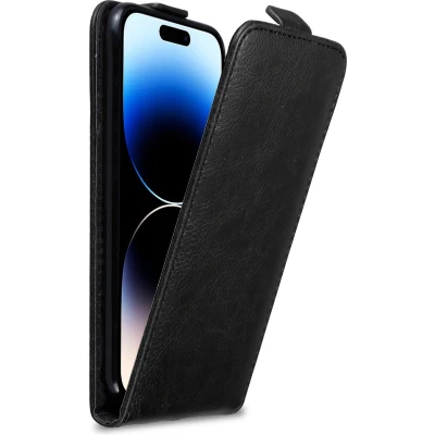 Afbeelding van Cadorabo Hoesje geschikt voor Apple iPhone 14 PRO MAX in ZWARTE NACHT Beschermhoes flip design Case Cover met magnetische sluiting
