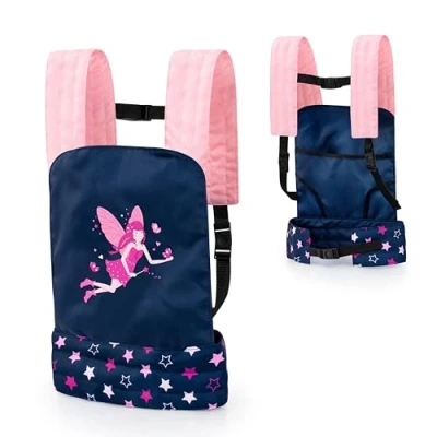 Afbeelding van Bayer Design 62216AA Poppendrager EasyCarry, verstelbare bandjes, voor en achter draagbaar, blauw, roze, fee