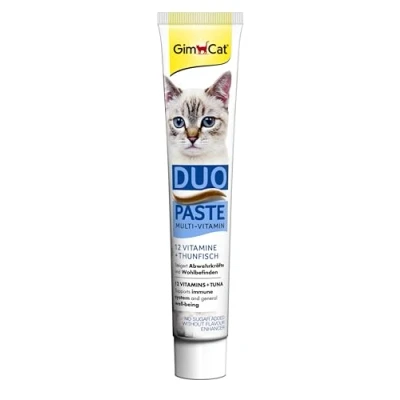 Afbeelding van Gimcat Multi Vitamin Duo Pasta Kattensnack Tonijn 50 g Vitamine