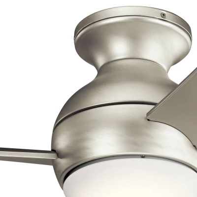 Afbeelding van LED plafondventilator Sola, IP23 nikkel