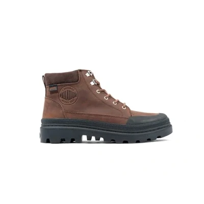 Afbeelding van Palladium PALLATROOPERCUFF WP Heren sneakersHeren veterschoenVrije tijd half hoog Kleur: Bruin Maat: 46