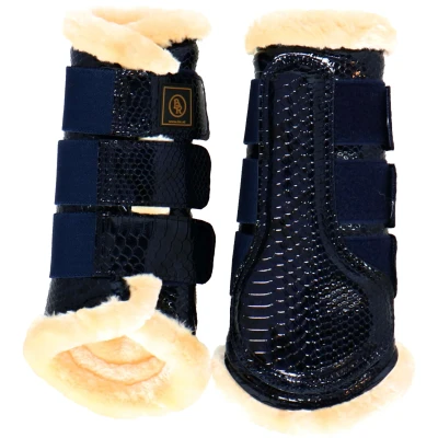 Afbeelding van BR Beenbeschermers Majestic Lacquer Sheepskin Navy L