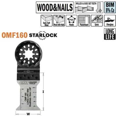 Afbeelding van CMT Multitoolzaagblad voor Hout met spijkers, 35mm Zaagblad Zagen 5 Stuk(s)