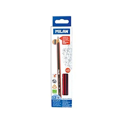 Afbeelding van Milan Grafietpotloden Hb 17,5 Cm Hout Rood/zwart 12 Stuks