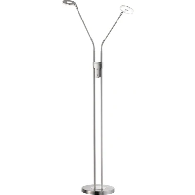 Afbeelding van LED vloerlamp Dent, CCT, 2 lamps, nikkel