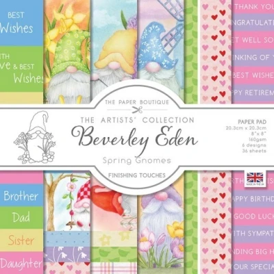 Afbeelding van The Paper Boutique Spring Gnomes 8x8 Finishing Touches Pad