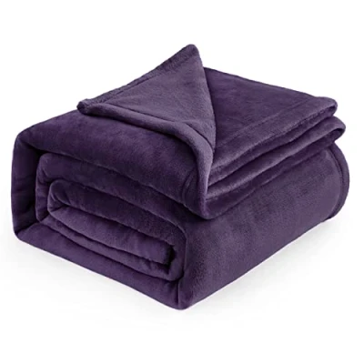 Afbeelding van BEDSURE Fleecedeken: warme en zachte winterdeken, bankdeken, XXL deken, 220 x 240 cm, paars