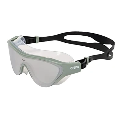 Afbeelding van Arena The One Mirror uniseks zwemmasker, jade zilver/zwart