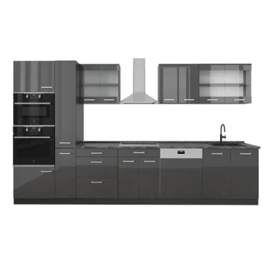 Afbeelding van Vicco Complete keuken R Line, Antraciet hoogglans/antraciet, 350 cm , WB