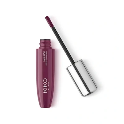 Image de KIKO Milano Maxi Mod Colour Mascara 03, Coloré Avec Mini Applicateur Et Effet Volumateur Maxi, Plum