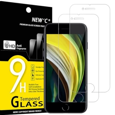 Afbeelding van NEW&#039;C 2 Stuks, Screen Protector voor iPhone SE 2020, Gehard Glass Schermbeschermer Film 0.33 mm ultra transparant, resistent, anti kras, vingerafdrukken