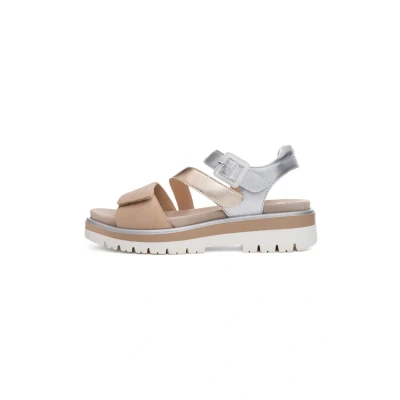 Afbeelding van ARA Malaga sandalen voor dames, Shell Sand Zilver, 38 EU