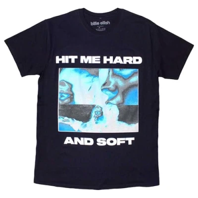 Image de T shirt Billie Eilish Hit Me Hard And Soft Negative Uni NAVY
