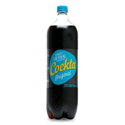 Afbeelding van 4 originele cocktailflessen uit Kroatië zonder alcohol (Cockta ORIGINAL, 1,5 l)