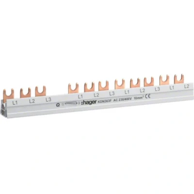 Afbeelding van Hager KDN363F Faserail 3 polig 63 A 1 stuk(s)