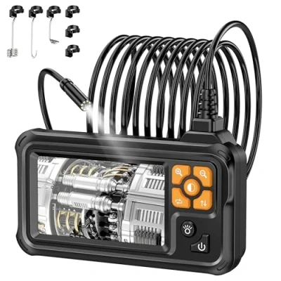 Afbeelding van Lightswim Industriële HD digitale endoscoop 1080p 4,3 inch IPS met IP67 waterdicht rioolsysteem en 8 ledlampen, 5 m halfstijve kabel
