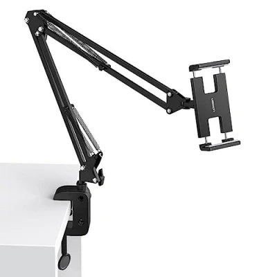 Afbeelding van UGREEN tablet grijp arm met verstelbare en houder geschikt voor Apple iPad Android tablets Instelbaar klembaar op het bureau