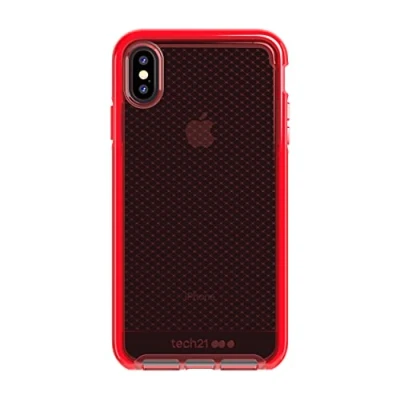 Afbeelding van Tech21 EvoCheck Flex Shock Apple Iphone Xs Max Rood Backcover