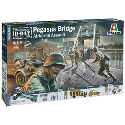 Afbeelding van 1:72 Italeri 6194 Pegasus Bridge D.Day 75 ann. 1944 2019 Battle Set Plastic Modelbouwpakket