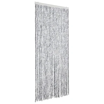 Afbeelding van Vliegengordijn 100x200 cm chenille wit en grijs