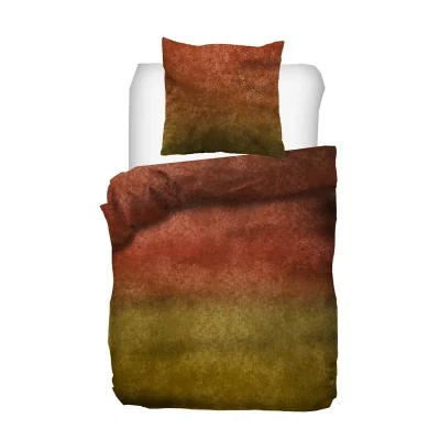 Afbeelding van Kayori Gassho flanel dekbedovertrek 1 persoons (140x200/220 cm + sloop) Goud
