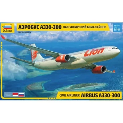 Afbeelding van 1:144 Zvezda 7044 Airbus A330 300 Civiel Vliegtuig Plastic Modelbouwpakket