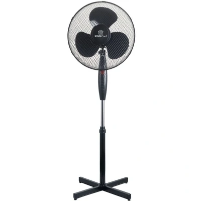 Afbeelding van Kingcool statiefventilator zwart 40 cm staande ventilator 128 hoog