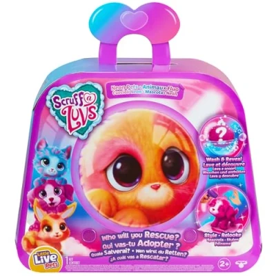 Afbeelding van Little Live Pets Scruff a Luvs Neon Huisdieren Onthulling van Een mysterieus dier. schattig pluche dier in neonkleur wassen, verzorgen en redden