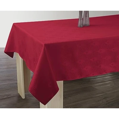 Afbeelding van Le linge de Jules DA 04 300 tafelkleed, vuilafstotend, damast, rood, 150 x cm