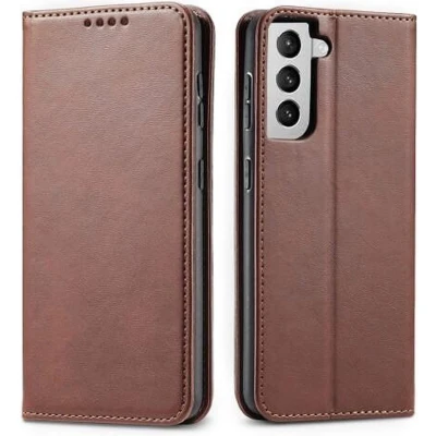 Afbeelding van Casecentive Leren Wallet case Luxe Samsung Galaxy S21 bruin