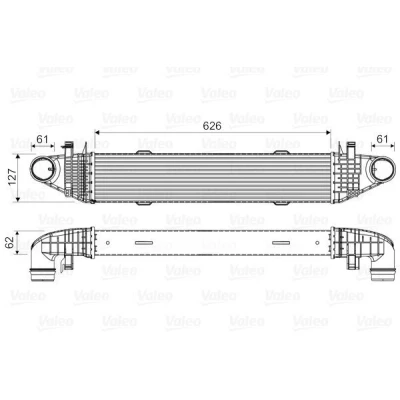 Afbeelding van VALEO 818679 Intercooler Zonder klep voor uitlaatgasrecirculatieregeling MERCEDES BENZ: C Class T modell, Saloon