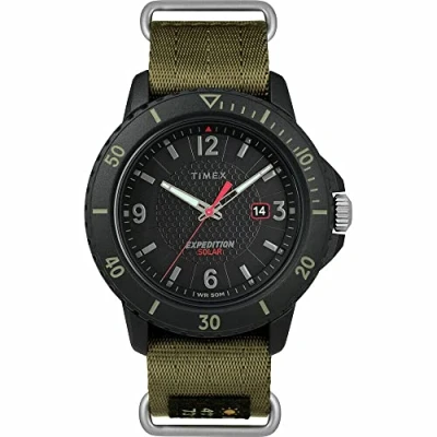 Afbeelding van Timex Expedition Gallatin Solar herenhorloge, 44 mm, Olive Slip Thru, Armband