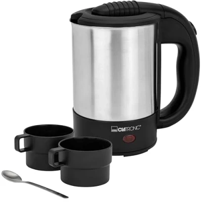 Image de Clatronic wkr 3624 bouilloire de voyage, inox/noir
